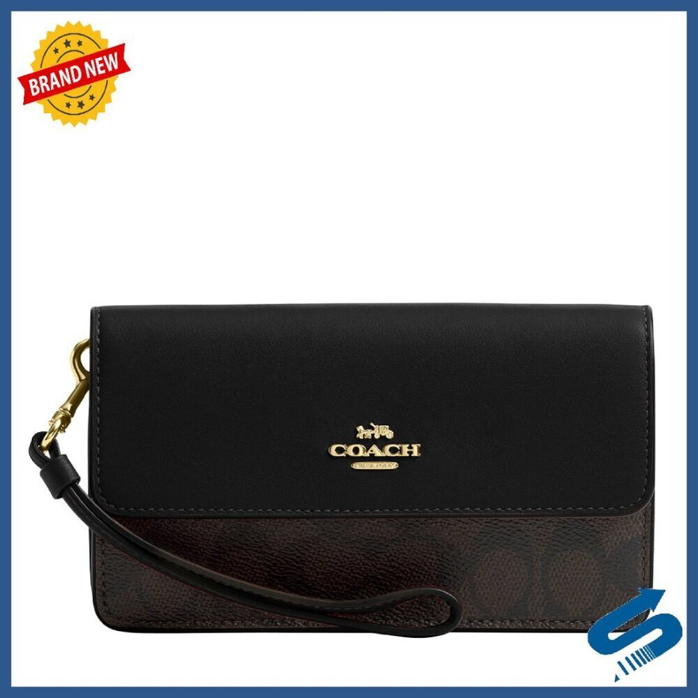 Signature Canvas Wristlet with Detachable Strap, Credit Card Slot